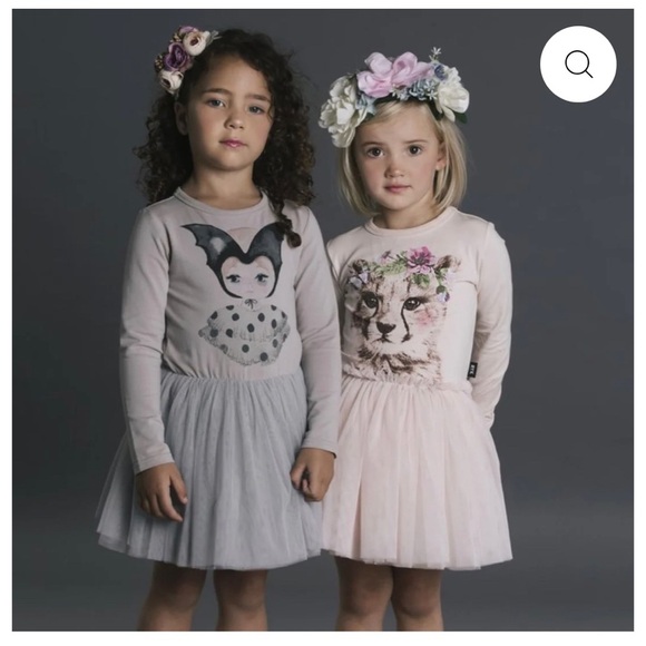 Rock Your Baby Beige and Gray Dress Bat girl circus dress. Euro 3y - Picture 2 of 2